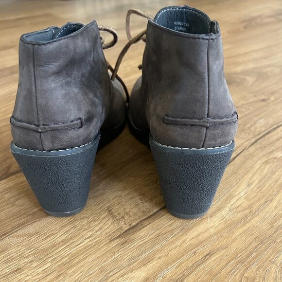 Sperry Top-Sider Greige Booties Size 6 Raised Wedge - Picture 5 of 8